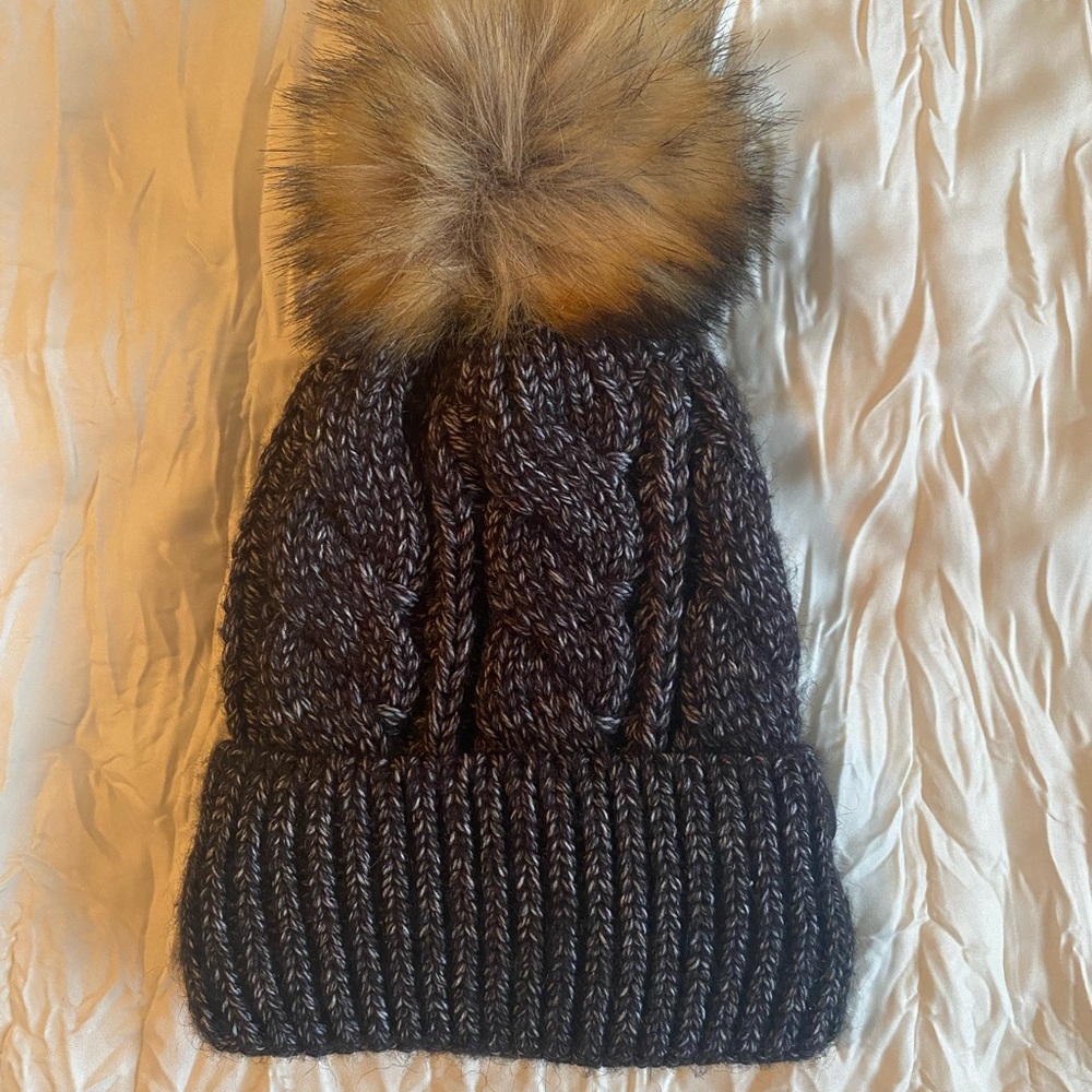 Anthropologie Pom Pom Beanie Hat